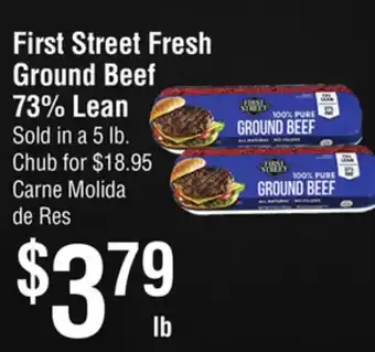 Smart & Final First Street Fresh Ground Beef 73% Lean offer