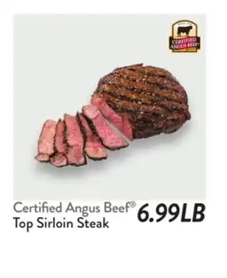 Fresh Thyme Certified Angus Beef Top Sirloin Steak offer