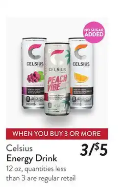 Fresh Thyme Celsius Energy Drink offer