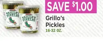 Heinen's Grillo's Pickles offer
