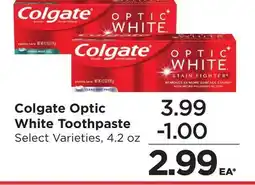 Food 4 Less Colgate Optic White Toothpaste offer