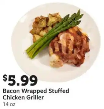 Fareway Bacon Wrapped Stuffed Chicken Griller offer