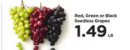 Food 4 Less Red, Green or Black Seedless Grapes offer