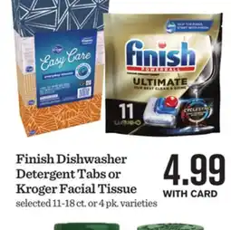 Mariano's Finish Dishwasher Detergent Tabs or Kroger Facial Tissue offer
