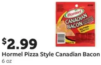 Fareway Hormel Pizza Style Canadian Bacon offer
