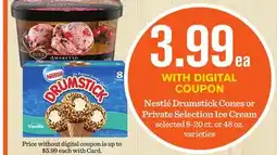 Mariano's Nestlé Drumstick Cones or Private Selection Ice Cream offer
