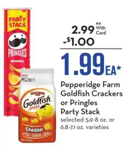 Mariano's Pepperidge Farm Goldfish Crackers or Pringles Party Stack offer
