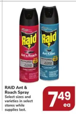 Jewel-Osco RAID Ant & Roach Spray offer