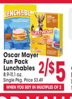 Jewel-Osco Oscar Mayer Fun Pack Lunchables offer