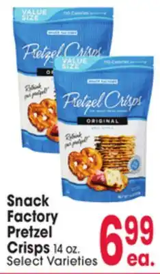 Jewel-Osco Snack Factory Pretzel Crisps offer