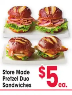 Jewel-Osco Store Made Pretzel Duo Sandwiches offer