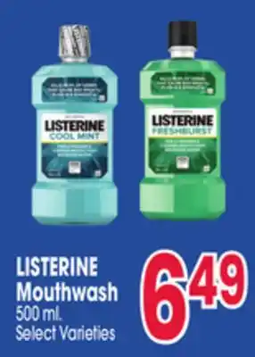 Jewel-Osco LISTERINE Mouthwash offer