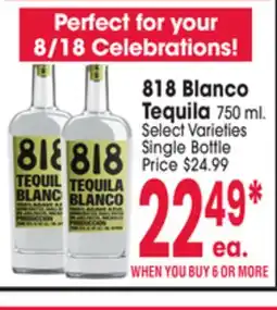 Jewel-Osco 818 Blanco Tequila offer