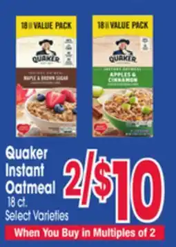 Jewel-Osco Quaker Instant Oatmeal offer