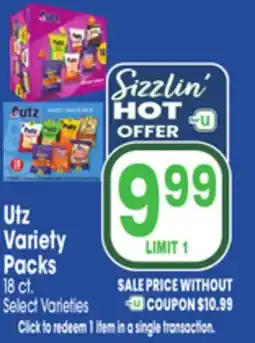 Jewel-Osco Utz Variety Packs offer