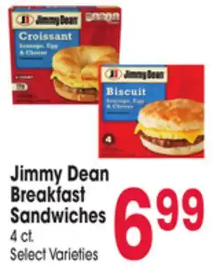 Jewel-Osco Jimmy Dean Breakfast Sandwiches offer