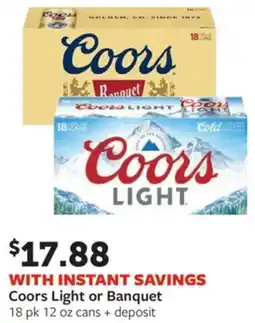 Fareway Coors Light or Banquet offer