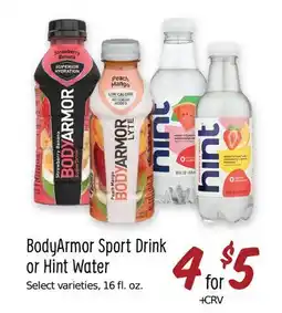 Sprouts Farmers Market BodyArmor Sport Drink or Hint Water offer