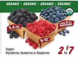 Sprouts Farmers Market Organic Blackberries, Blueberries or Raspberries offer