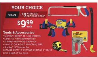 Ace Hardware Tools & Accessories offer