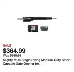 Tractor Supply Company Mighty Mule Single Swing Medium-Duty Smart Capable Gate Opener for Gates up to 16 ft. L or 550 lb offer