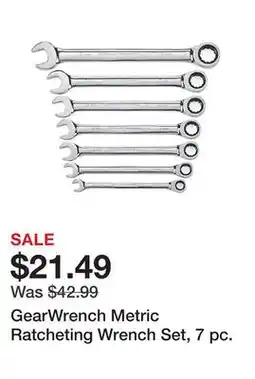 Tractor Supply Company GearWrench Metric Ratcheting Wrench Set, 7 pc offer
