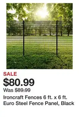 Tractor Supply Company Ironcraft Fences 6 ft. x 6 ft. Euro Steel Fence Panel, Black offer