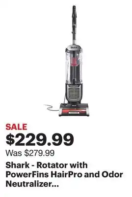 Best Buy Shark - Rotator with PowerFins HairPro and Odor Neutralizer Technology Upright Vacuum - Charcoal offer