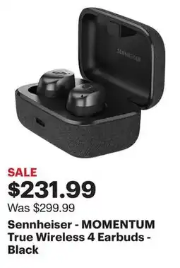 Best Buy Sennheiser - MOMENTUM True Wireless 4 Earbuds - Black offer