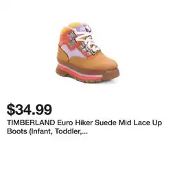 Marshalls TIMBERLAND Euro Hiker Suede Mid Lace Up Boots (Infant, Toddler, Little Kid) offer