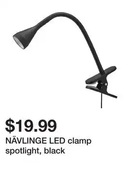 Ikea NÄVLINGE LED clamp spotlight, black offer