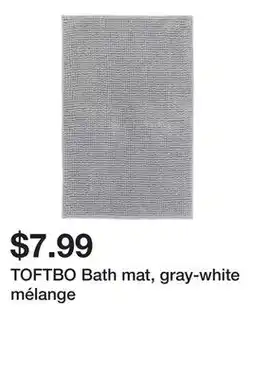 Ikea TOFTBO Bath mat, gray-white mélange offer