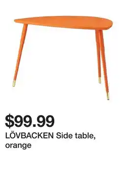 Ikea LÖVBACKEN Side table, orange offer