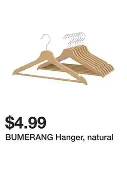 Ikea BUMERANG Hanger, natural offer