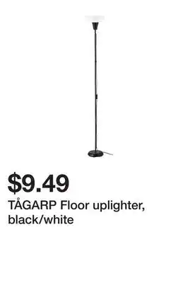 Ikea TÅGARP Floor uplighter, black/white offer