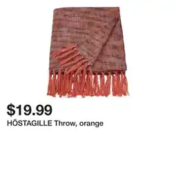 Ikea HÖSTAGILLE Throw, orange offer