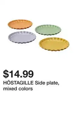 Ikea HÖSTAGILLE Side plate, mixed colors offer