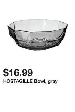 Ikea HÖSTAGILLE Bowl, gray offer