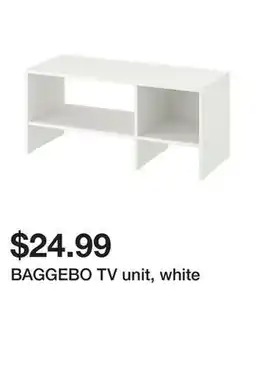 Ikea BAGGEBO TV unit, white offer