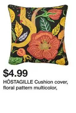 Ikea HÖSTAGILLE Cushion cover, floral pattern multicolor offer