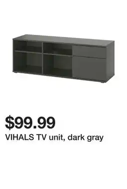 Ikea VIHALS TV unit, dark gray offer