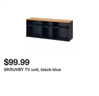 Ikea SKRUVBY TV unit, black-blue offer