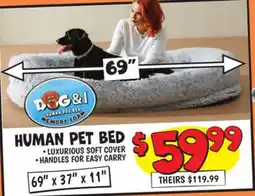 Ollie's HUMAN PET BED offer