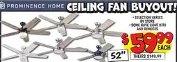 Ollie's 52 ceiling fan buyout! offer