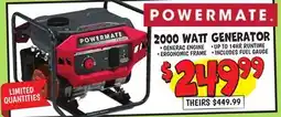 Ollie's 2000 WATT GENERATOR offer