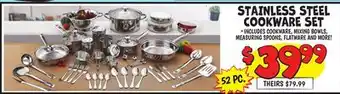 Ollie's STAINLESS STEEL COOKWARE SET offer