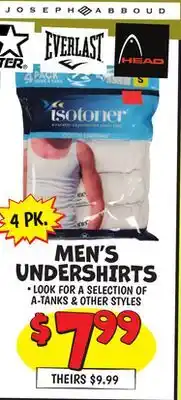 Ollie's EVERLAST MEN'S UNDERSHIRTS offer