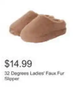 Costco 32 Degrees Ladies' Faux Fur Slipper offer