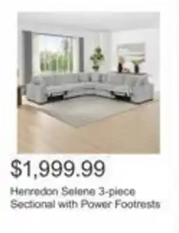Henredon Selene 3-piece Sectional with Power Footrests