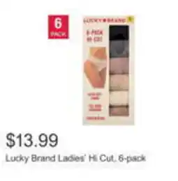 Costco Lucky Brand Ladies' Hi Cut, 6-pack offer